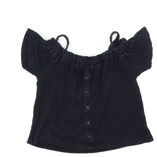 Primark Girls Black   Basic Blouse Size 9-10 Years