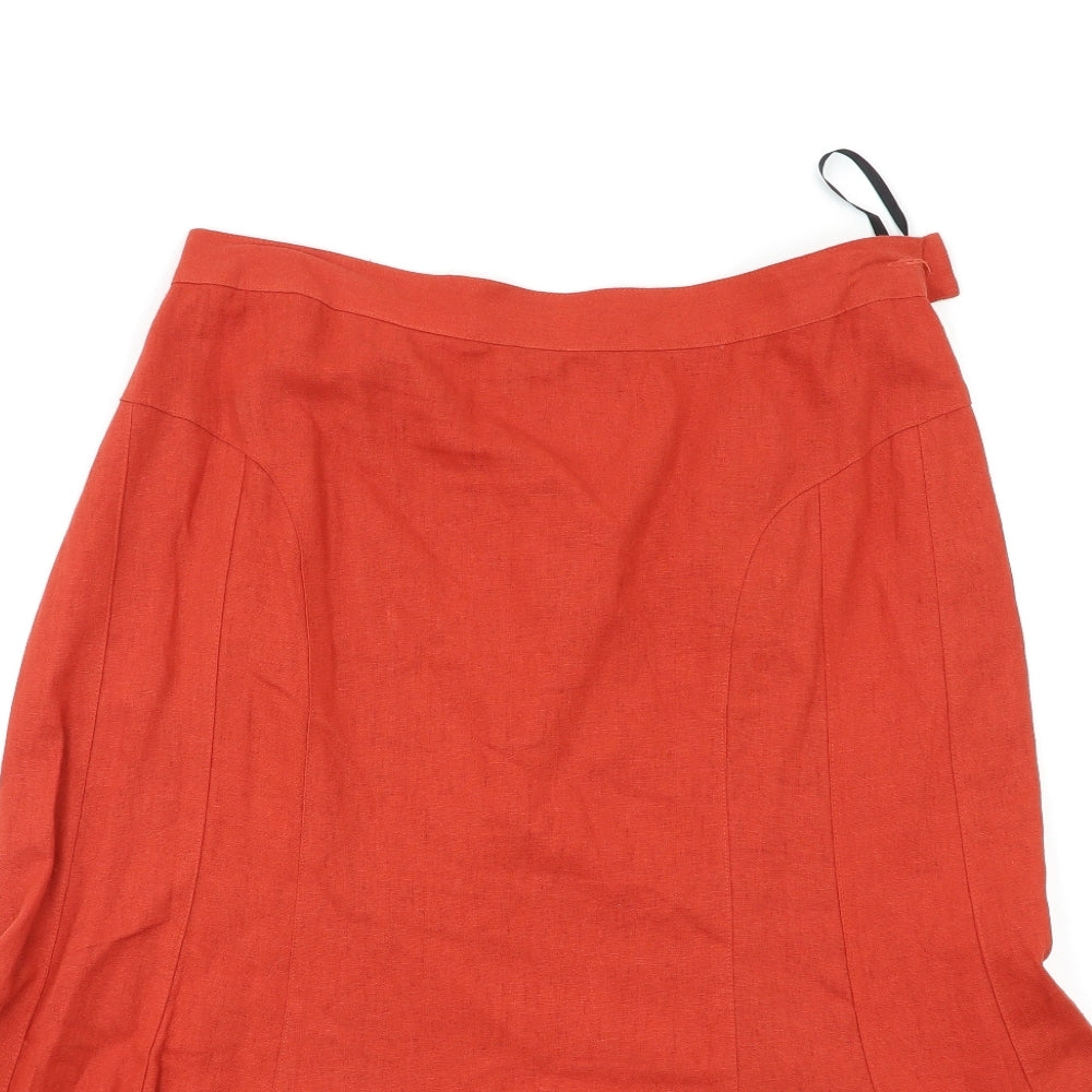 Papaya Womens Orange   A-Line Skirt Size 14
