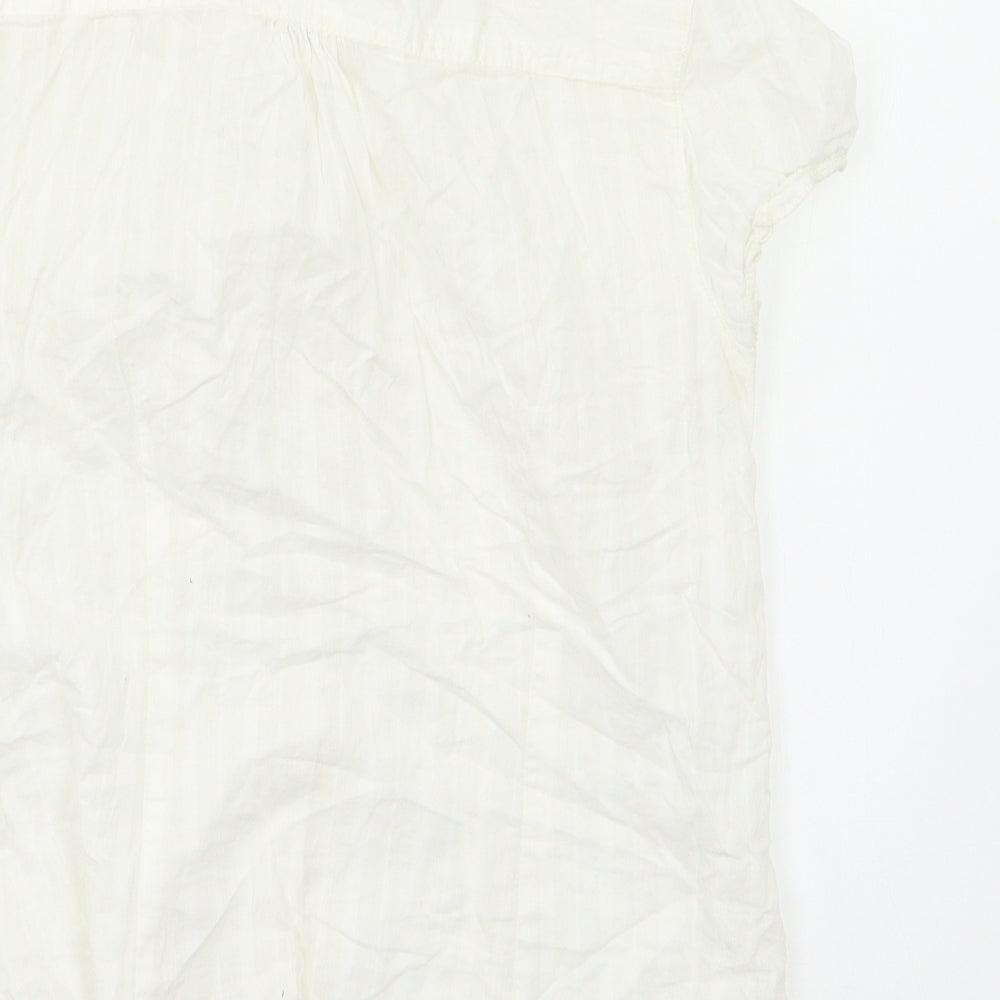 Oasis Womens White   Basic Button-Up Size 10