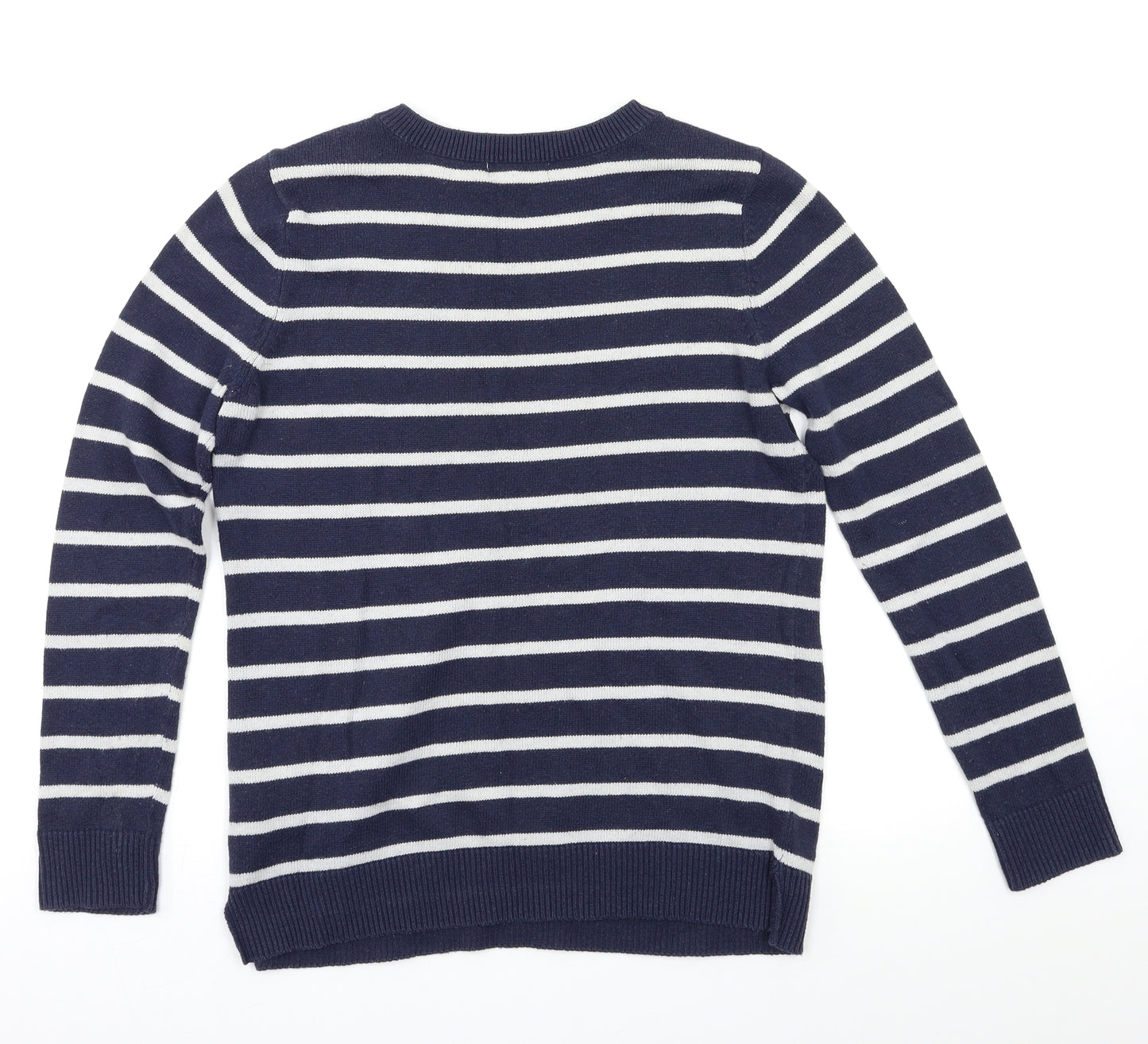 Gap Womens Blue Striped  Pullover Jumper Size M