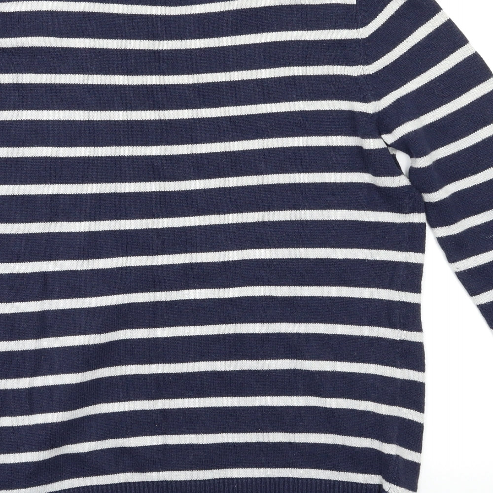 Gap Womens Blue Striped  Pullover Jumper Size M