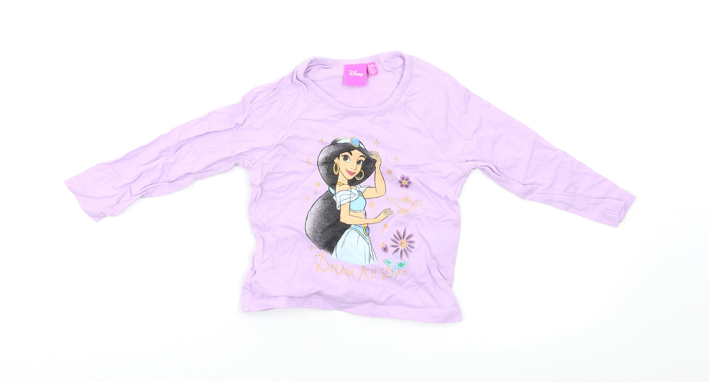 Disney Baby Purple   Basic T-Shirt Size 12 Months  - Jasmine Princess
