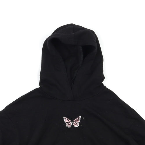 SheIn Girls Black   Pullover Hoodie Size 7 Years