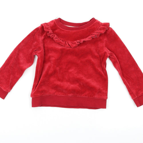 M&S Baby Red   Pullover Jumper Size 12-18 Months