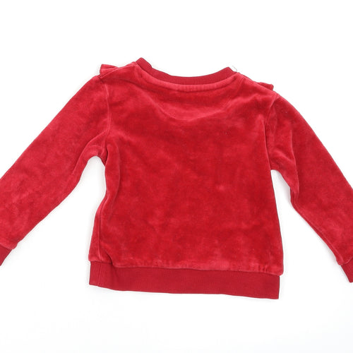 M&S Baby Red   Pullover Jumper Size 12-18 Months