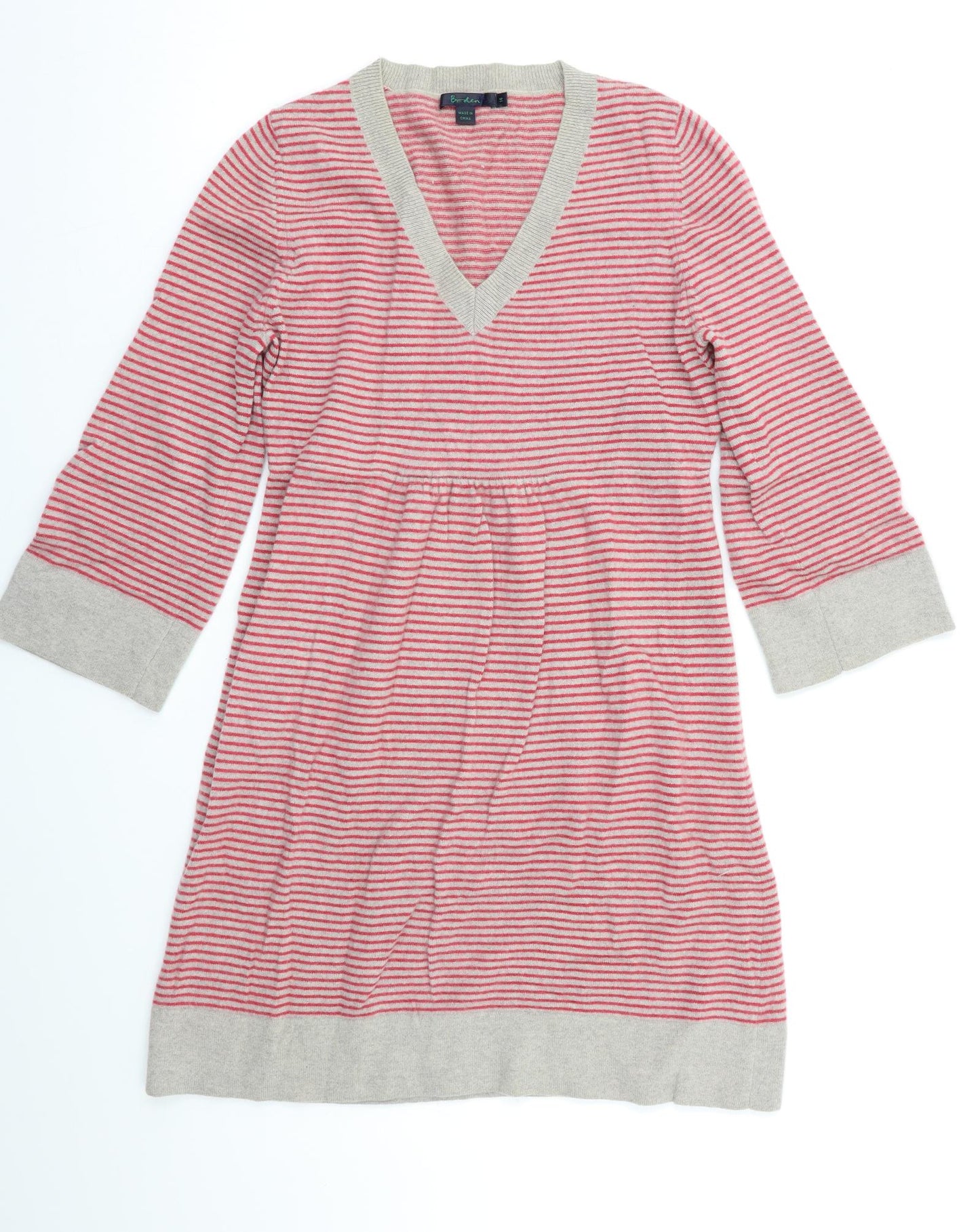 Boden Womens Red Striped  Jumper Dress  Size 14