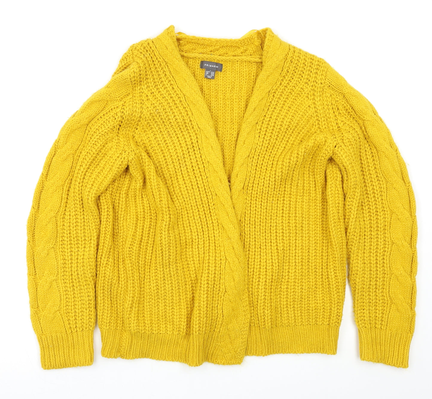 Primark Womens Yellow   Cardigan Jumper Size L