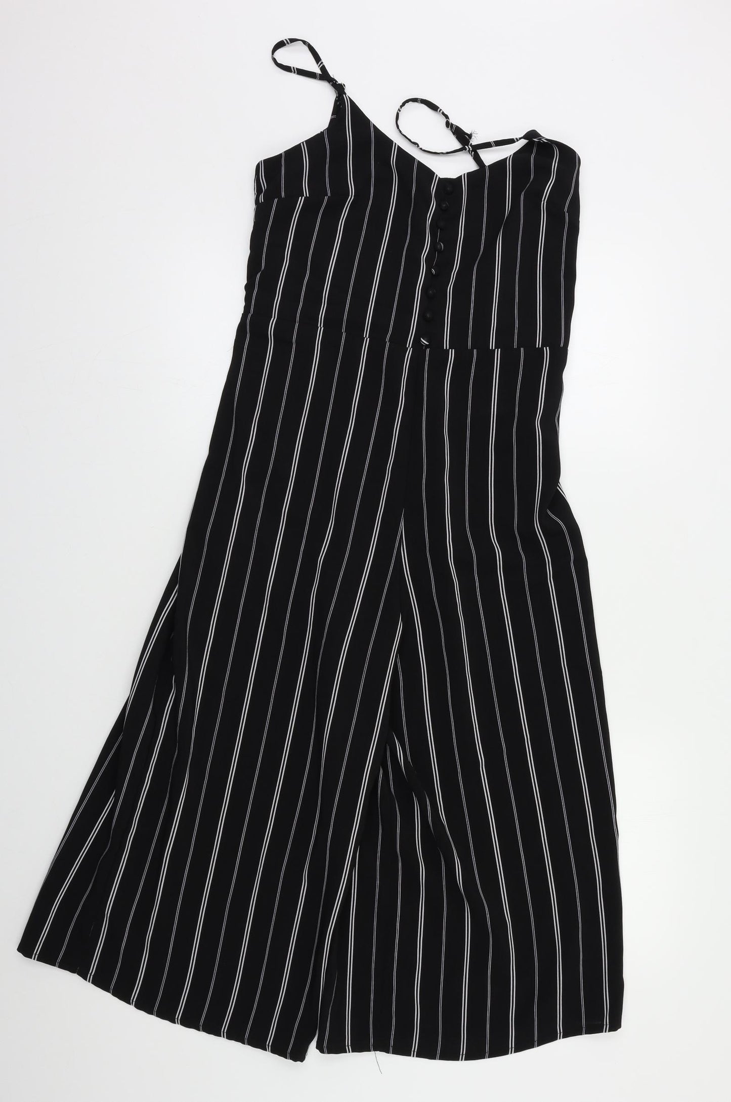 Cameo Rose Womens Black Striped  Jumpsuit One-Piece Size 10