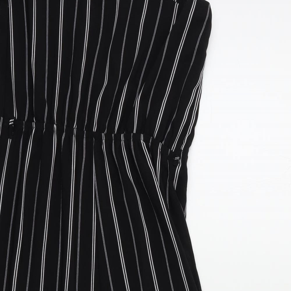 Cameo Rose Womens Black Striped  Jumpsuit One-Piece Size 10