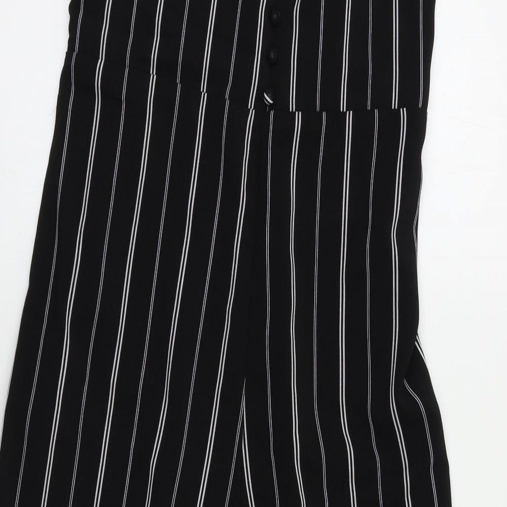 Cameo Rose Womens Black Striped  Jumpsuit One-Piece Size 10