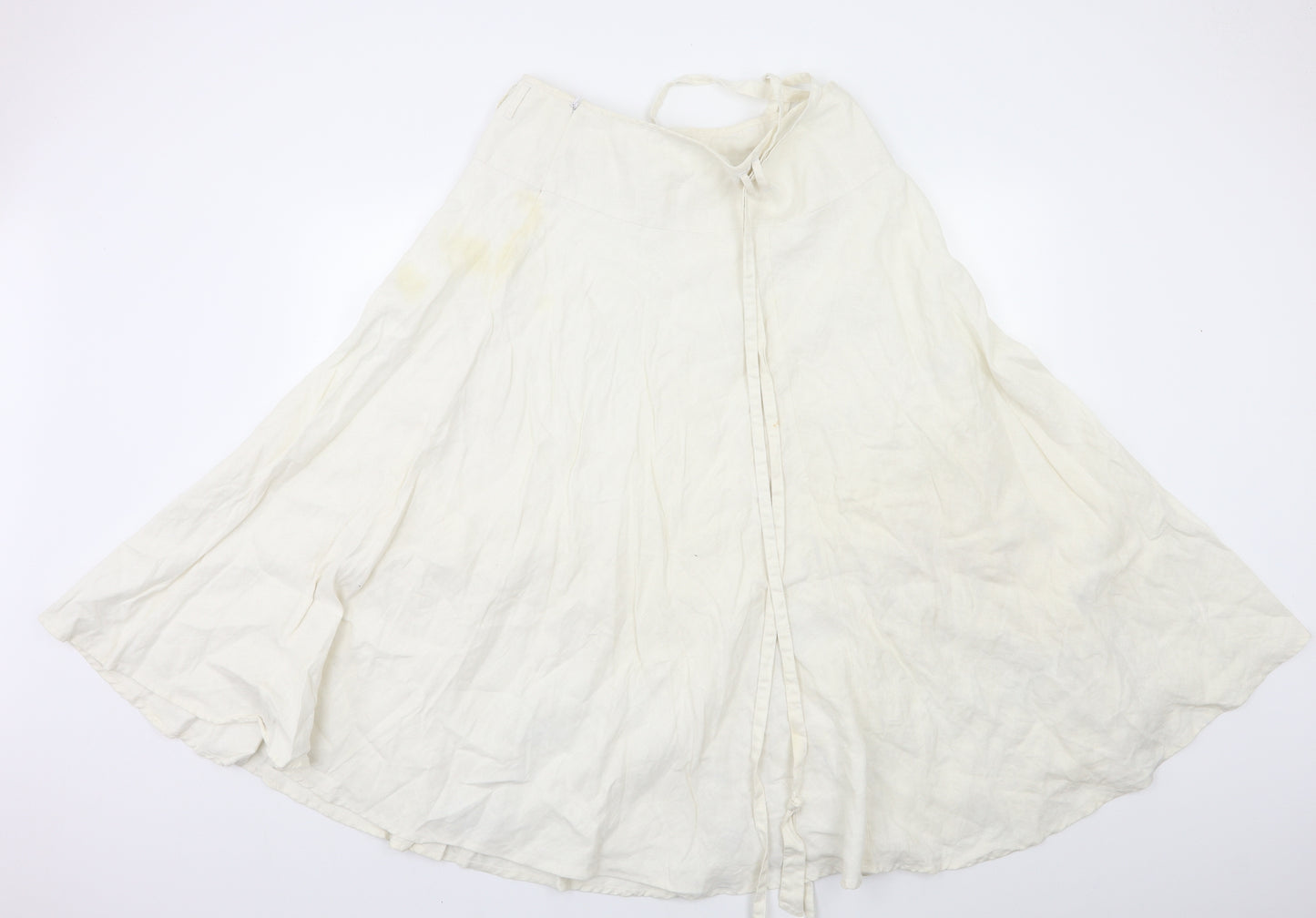 DASH Womens White Floral  A-Line Skirt Size 16