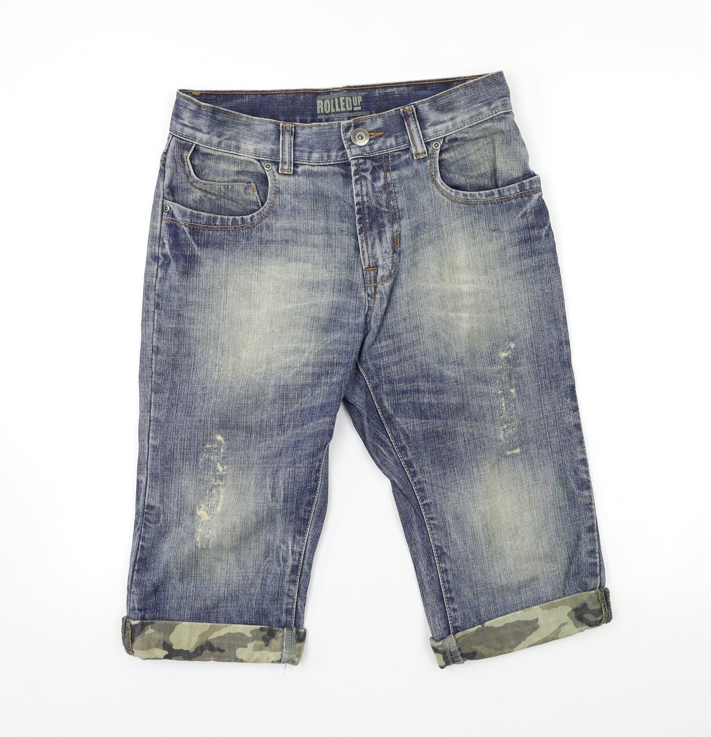 Denim & Co. Mens Blue    Shorts Size S