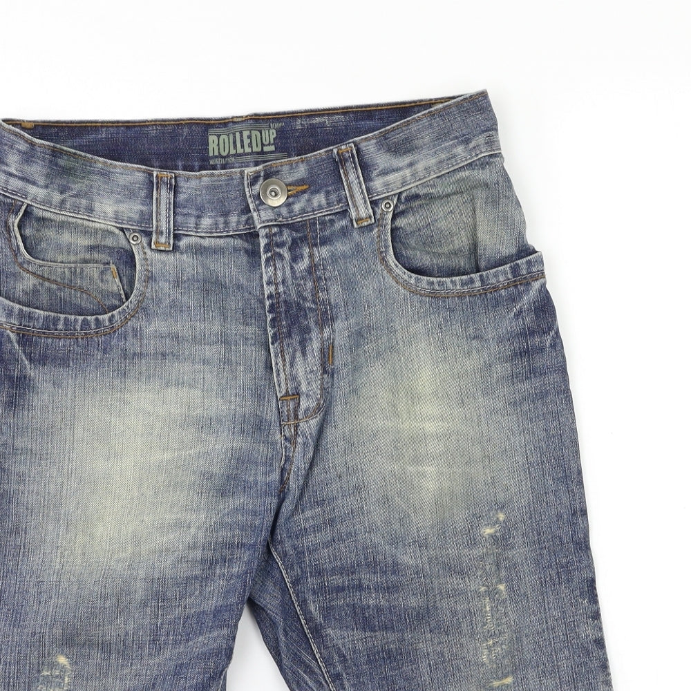 Denim & Co. Mens Blue    Shorts Size S
