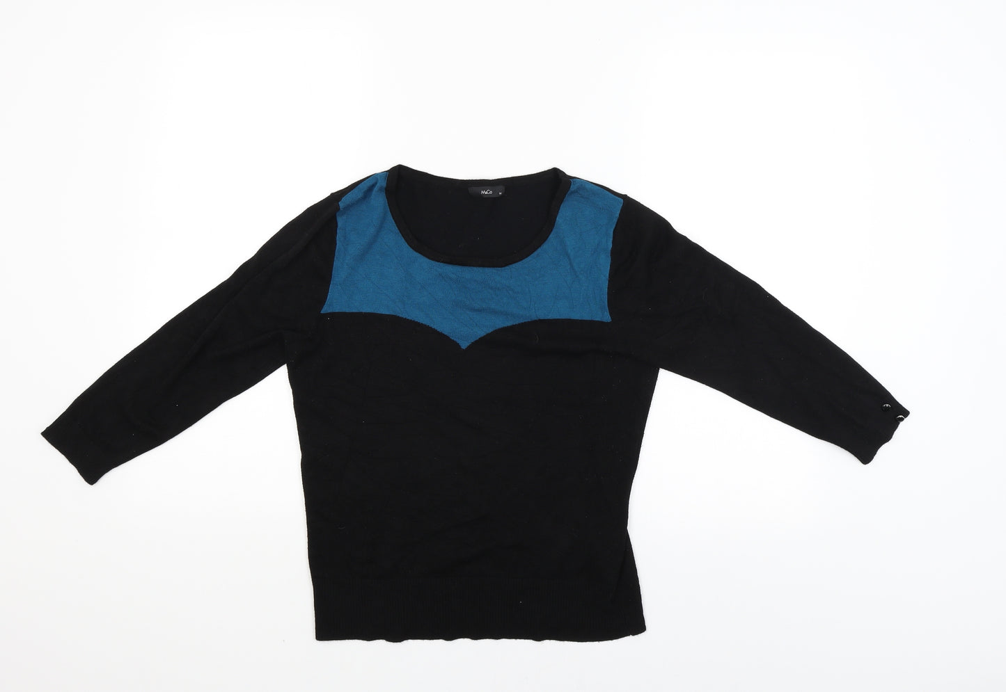 M&Co Womens Black   Pullover Jumper Size 14