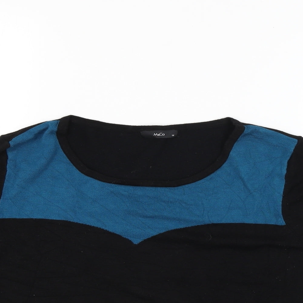 M&Co Womens Black   Pullover Jumper Size 14