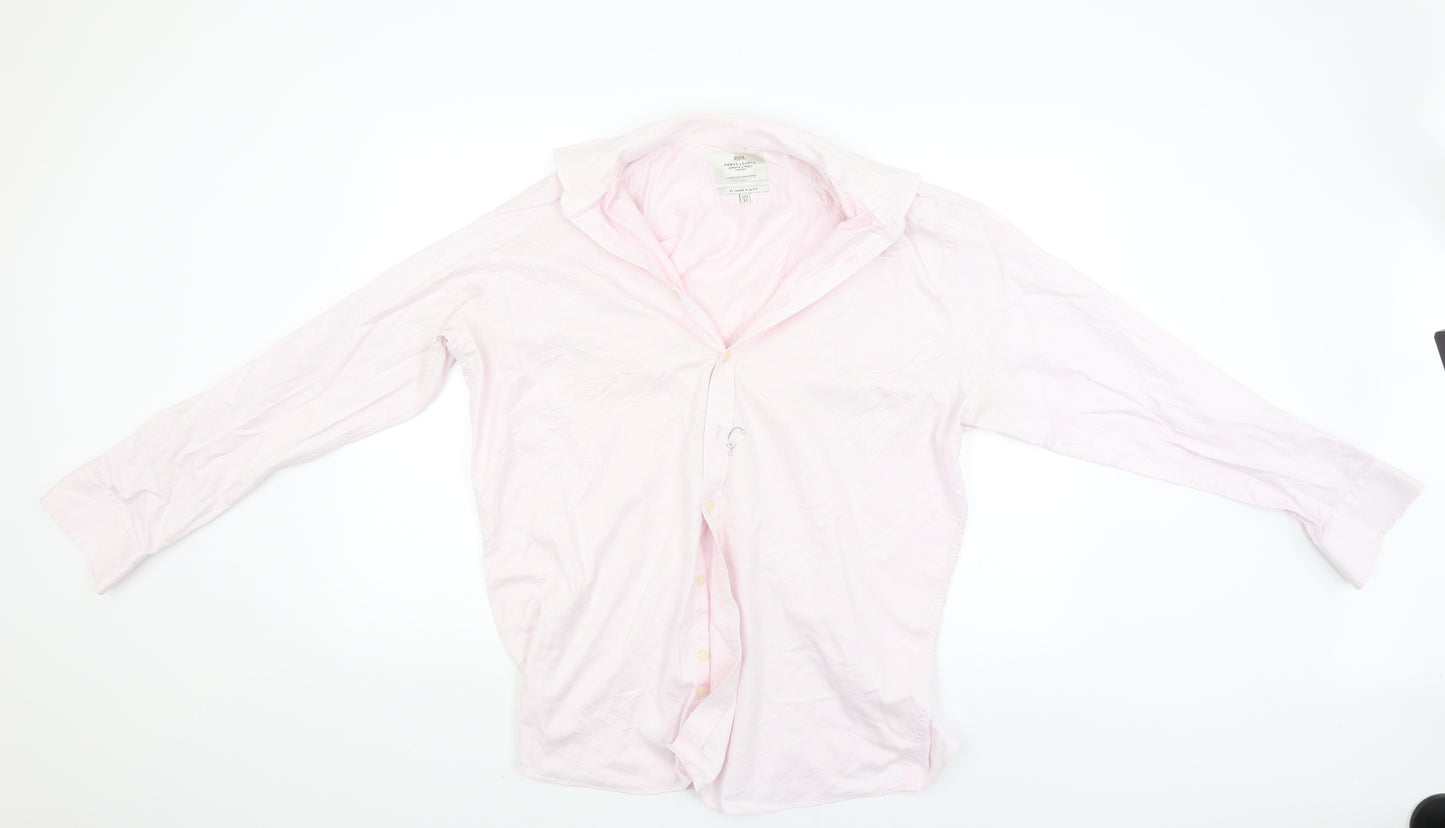 Hawes & Curtis Mens Pink    Button-Up Size 17.5