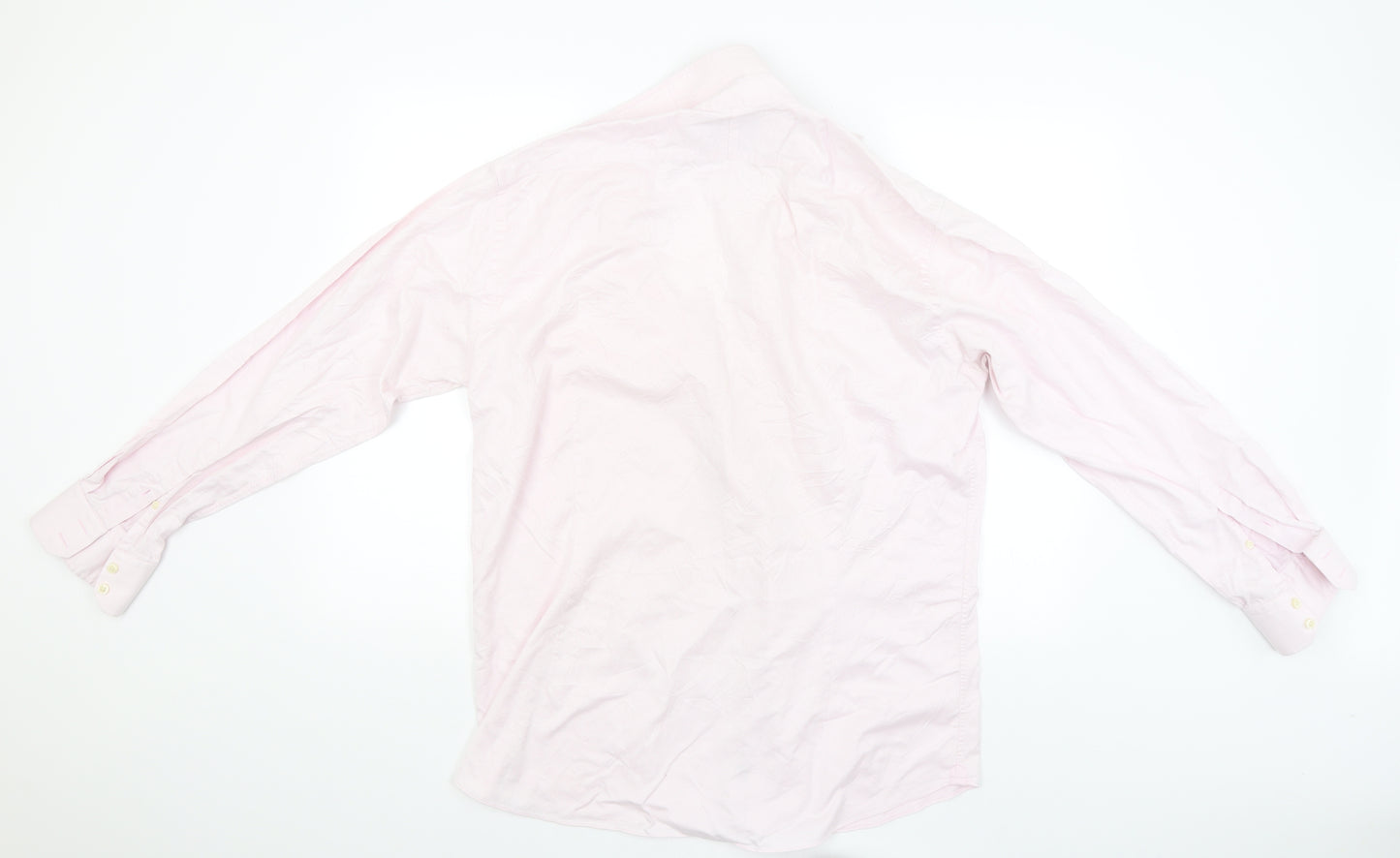 Hawes & Curtis Mens Pink    Button-Up Size 17.5