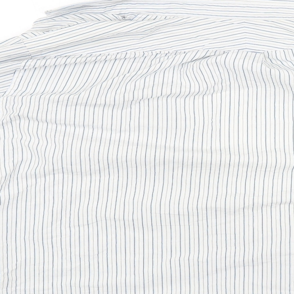 Hammond & CO Mens White Striped   Button-Up Size XL