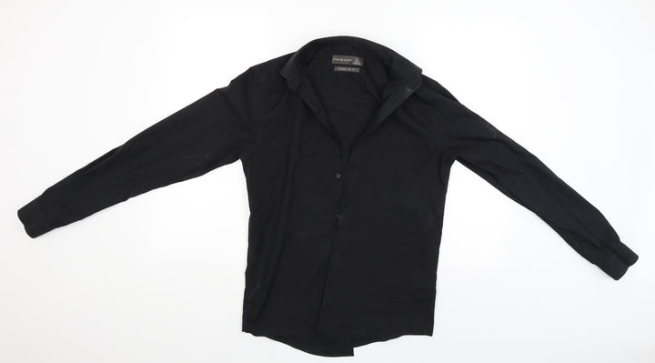 Primark Mens Black Button-Up Size 14.5