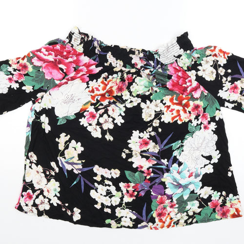 Bodyfit Womens Beige Floral  Basic Blouse Size L