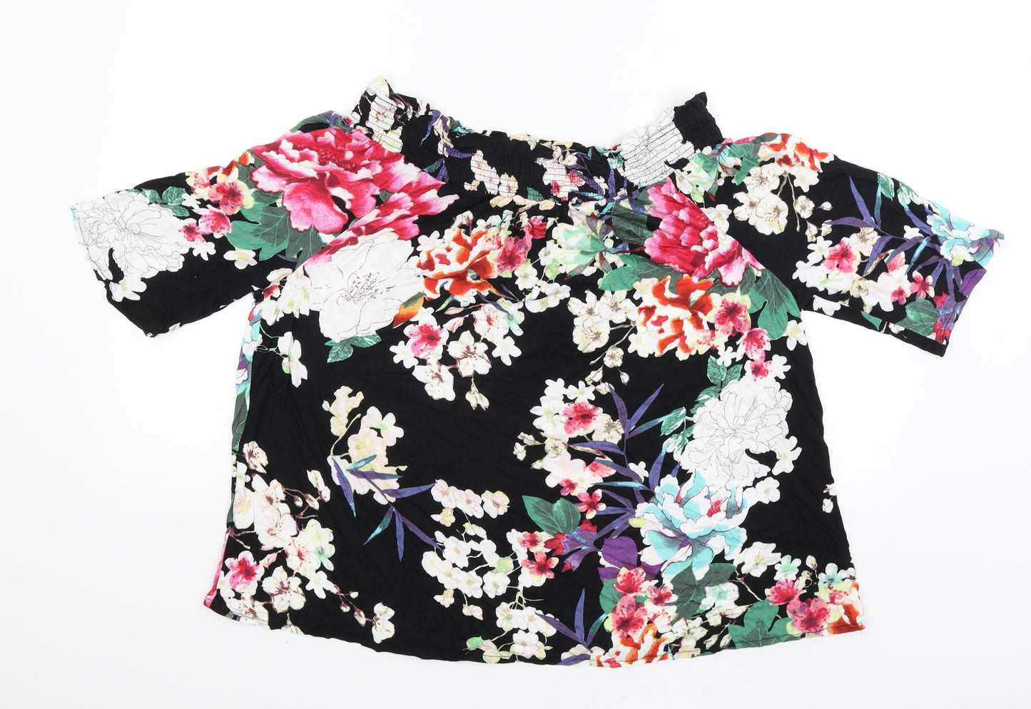 Bodyfit Womens Beige Floral  Basic Blouse Size L