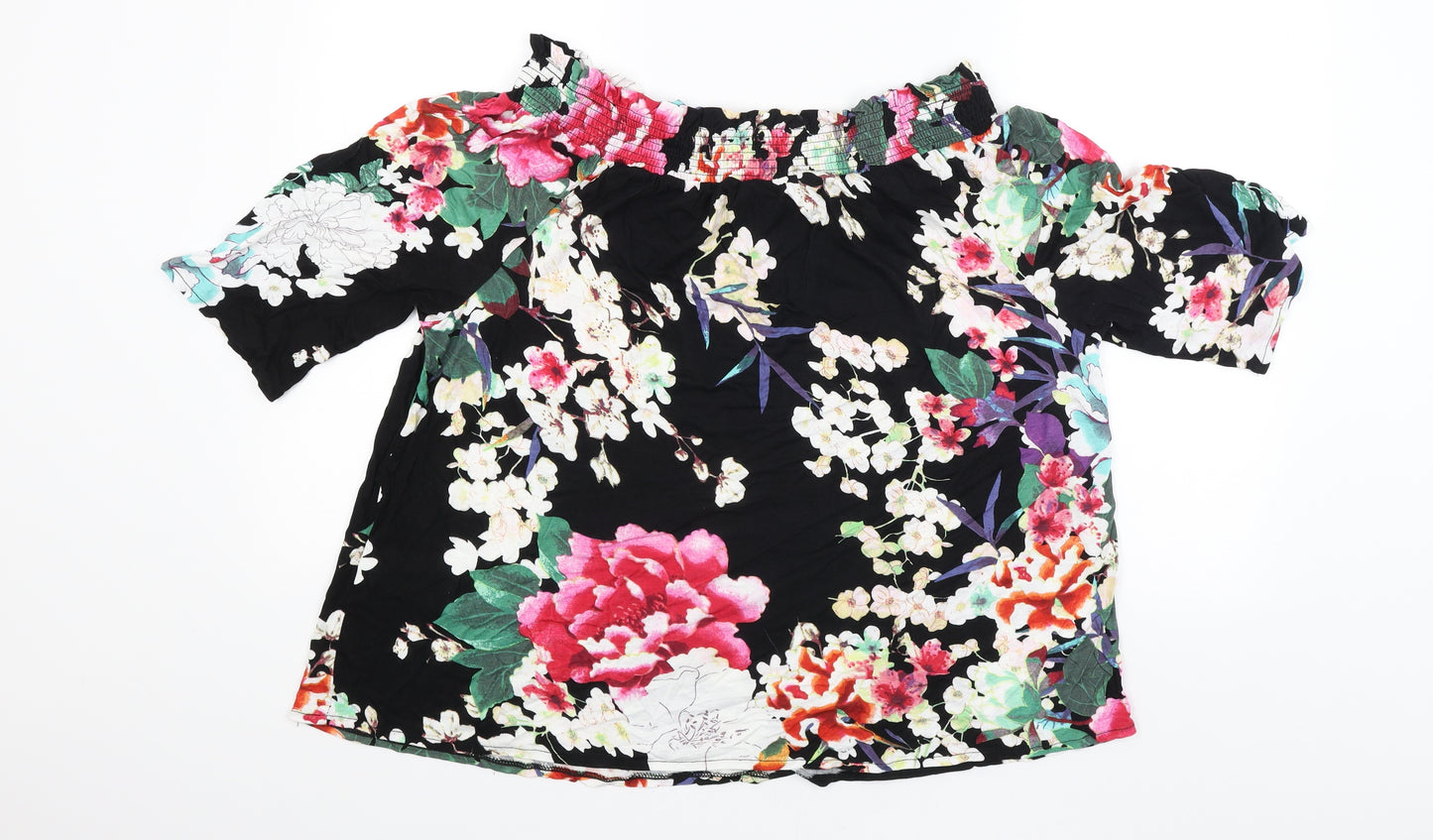 Bodyfit Womens Beige Floral  Basic Blouse Size L