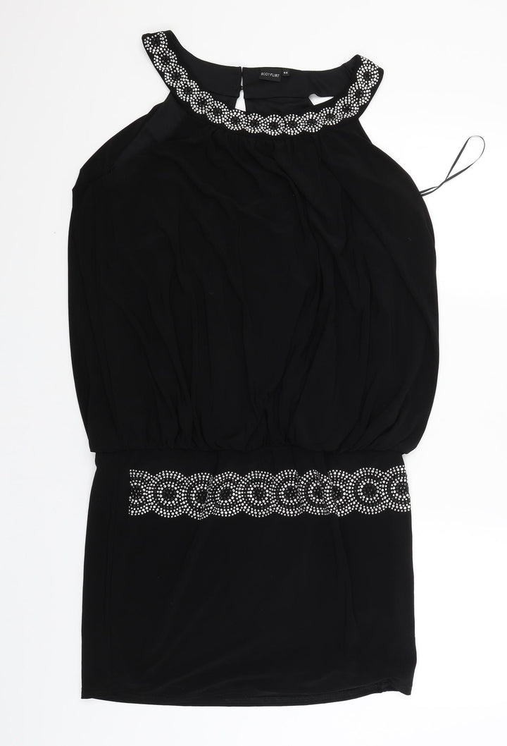 Body Flirt Womens Black   Tank Dress  Size 44