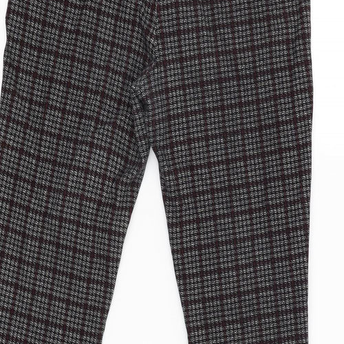 NEXT Womens Black Check  Trousers  Size 12 L27 in