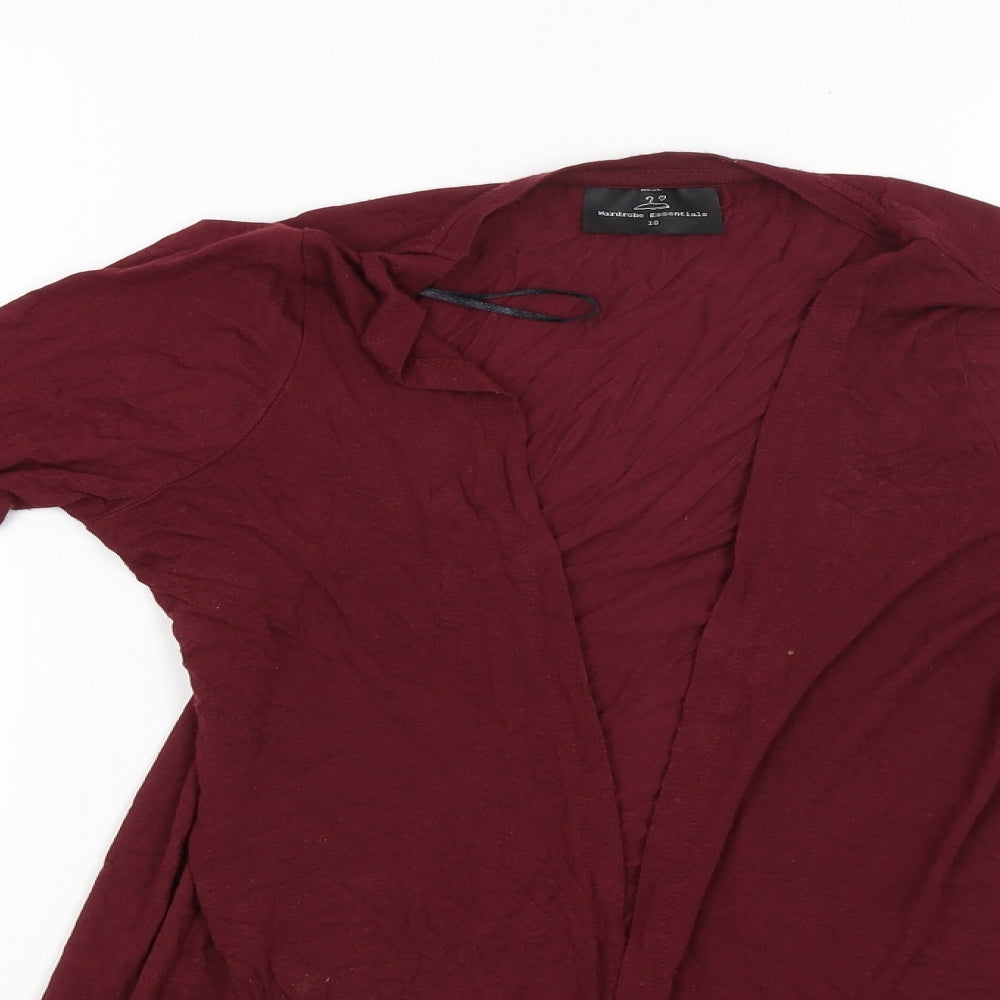 Wardrobe Essentials Womens Red   Cardigan Jumper Size 10