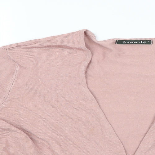 Bonmarché Womens Pink   Cardigan Jumper Size L