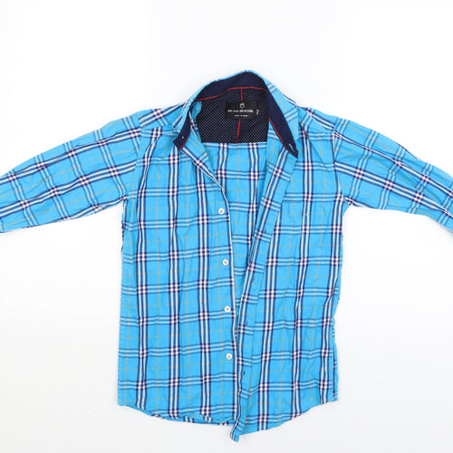 Being Animal Mens Blue Check   Button-Up Size 34