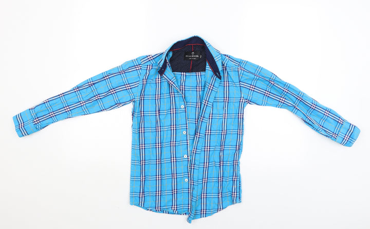 Being Animal Mens Blue Check   Button-Up Size 34
