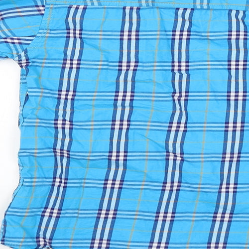 Being Animal Mens Blue Check   Button-Up Size 34