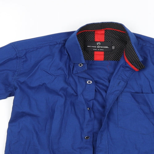 Being Human Mens Blue    Button-Up Size 34