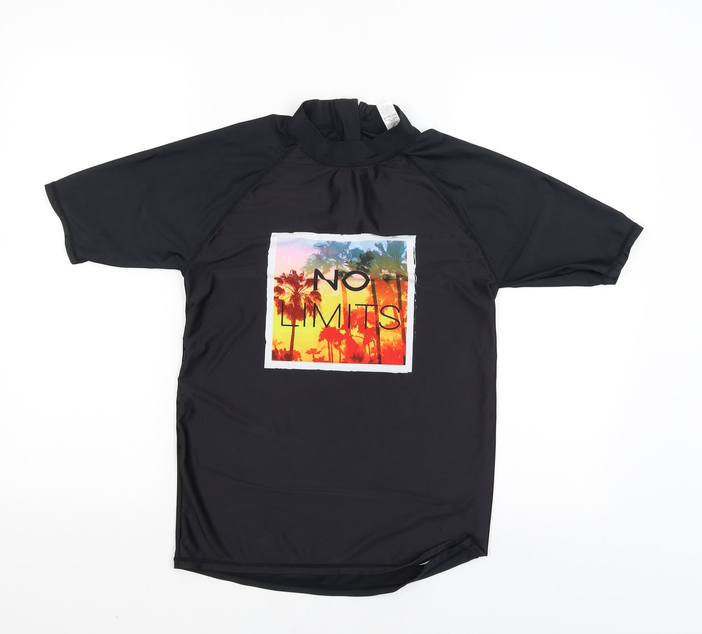 George Boys Black   Basic T-Shirt Size 12-13 Years  - No limits