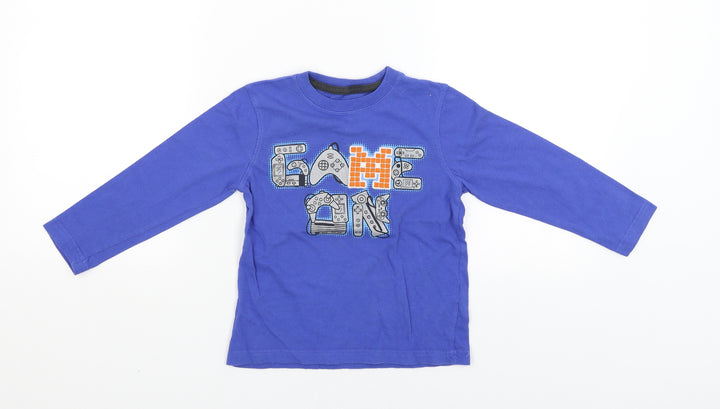 Jumping Beans Boys Blue Basic T-Shirt Size 4 Years