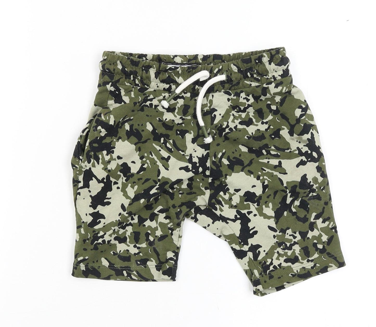 NEXT Boys Green Camouflage  Sweat Shorts Size 3-4 Years