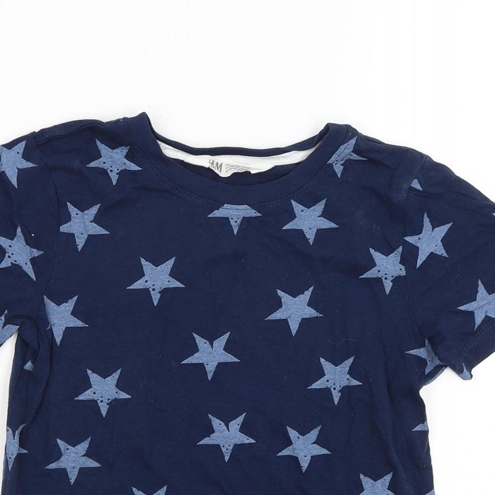 TU Girls Blue   Basic T-Shirt Size 5-6 Years  - STAR