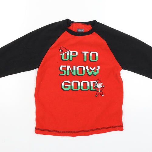 Studio Boys Red   Pullover Jumper Size 6-7 Years