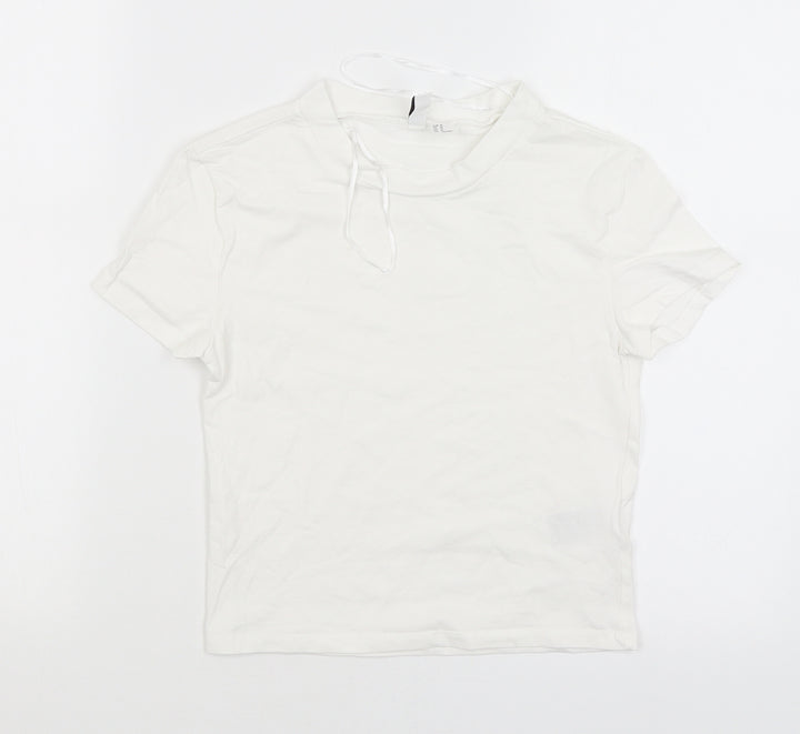 Divided Womens White   Basic T-Shirt Size M