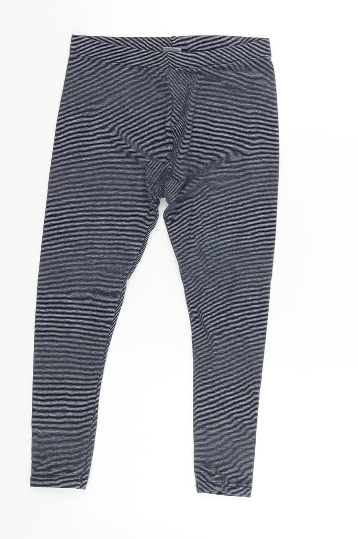 NEXT Girls Blue Striped Jogger Trousers Size 9 Years