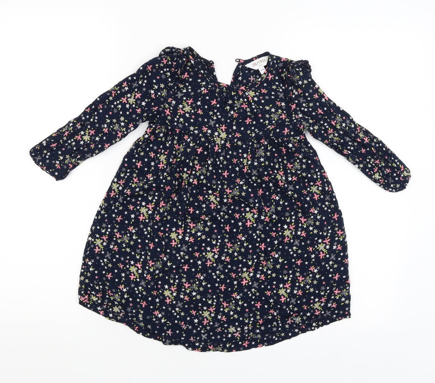 OUTFIT Girls Beige Floral  A-Line  Size 3-4 Years