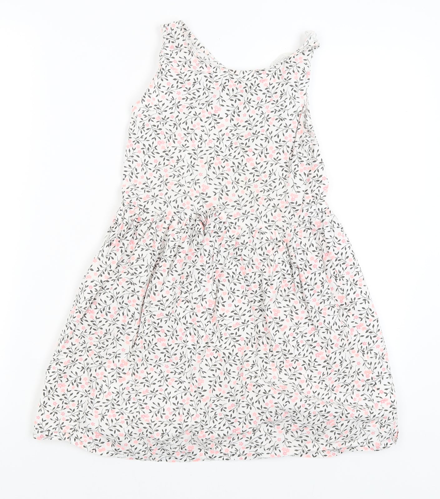 H&M Girls White Floral  Kaftan  Size 8-9 Years