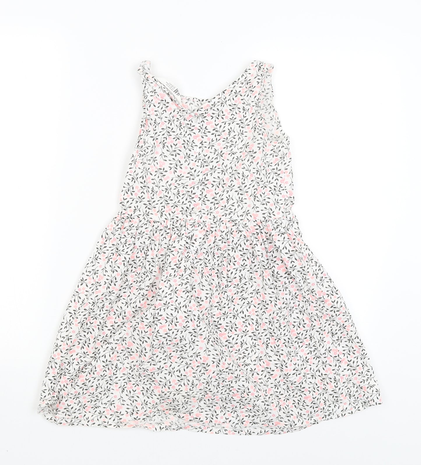 H&M Girls White Floral  Kaftan  Size 8-9 Years