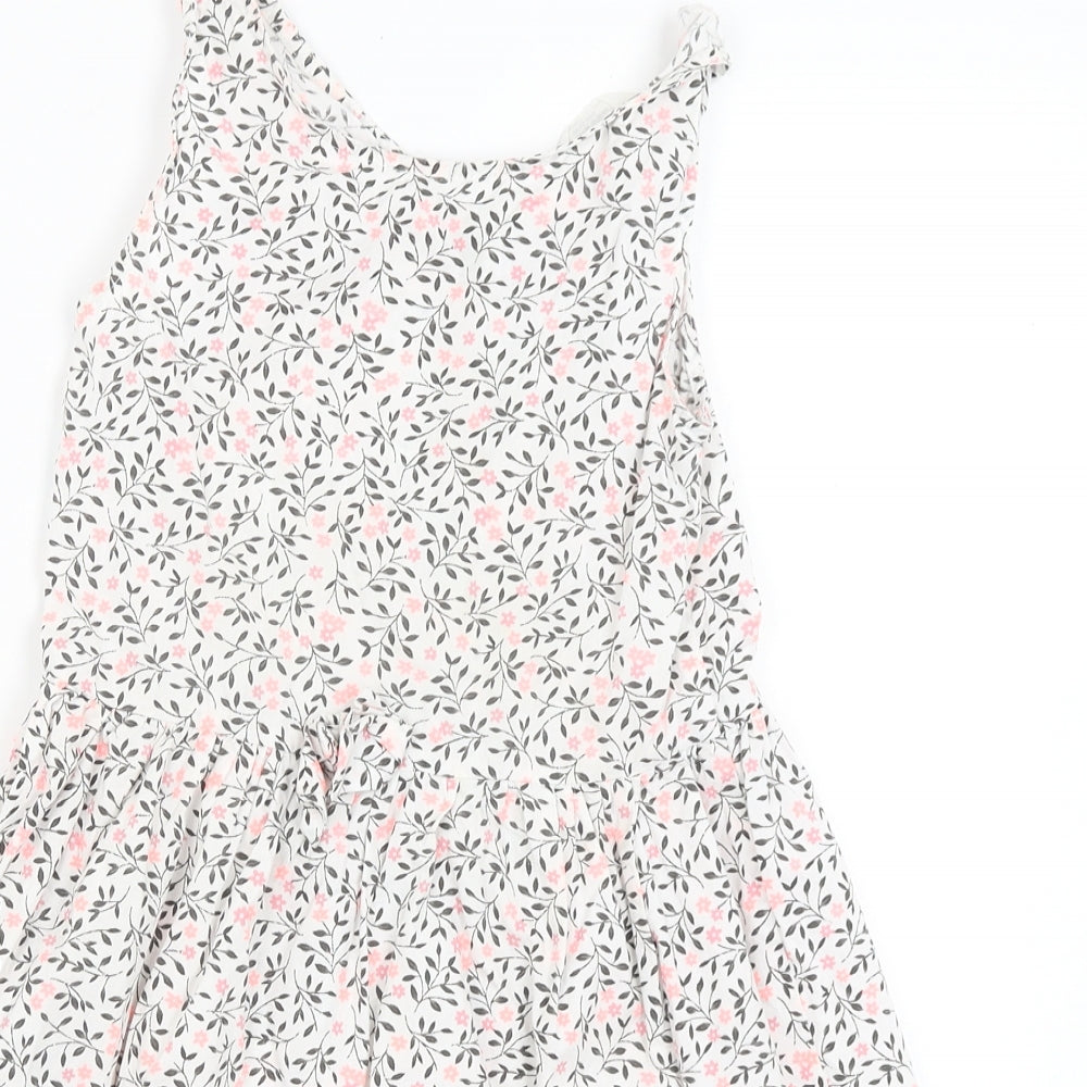 H&M Girls White Floral  Kaftan  Size 8-9 Years