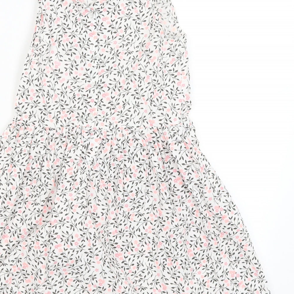 H&M Girls White Floral  Kaftan  Size 8-9 Years