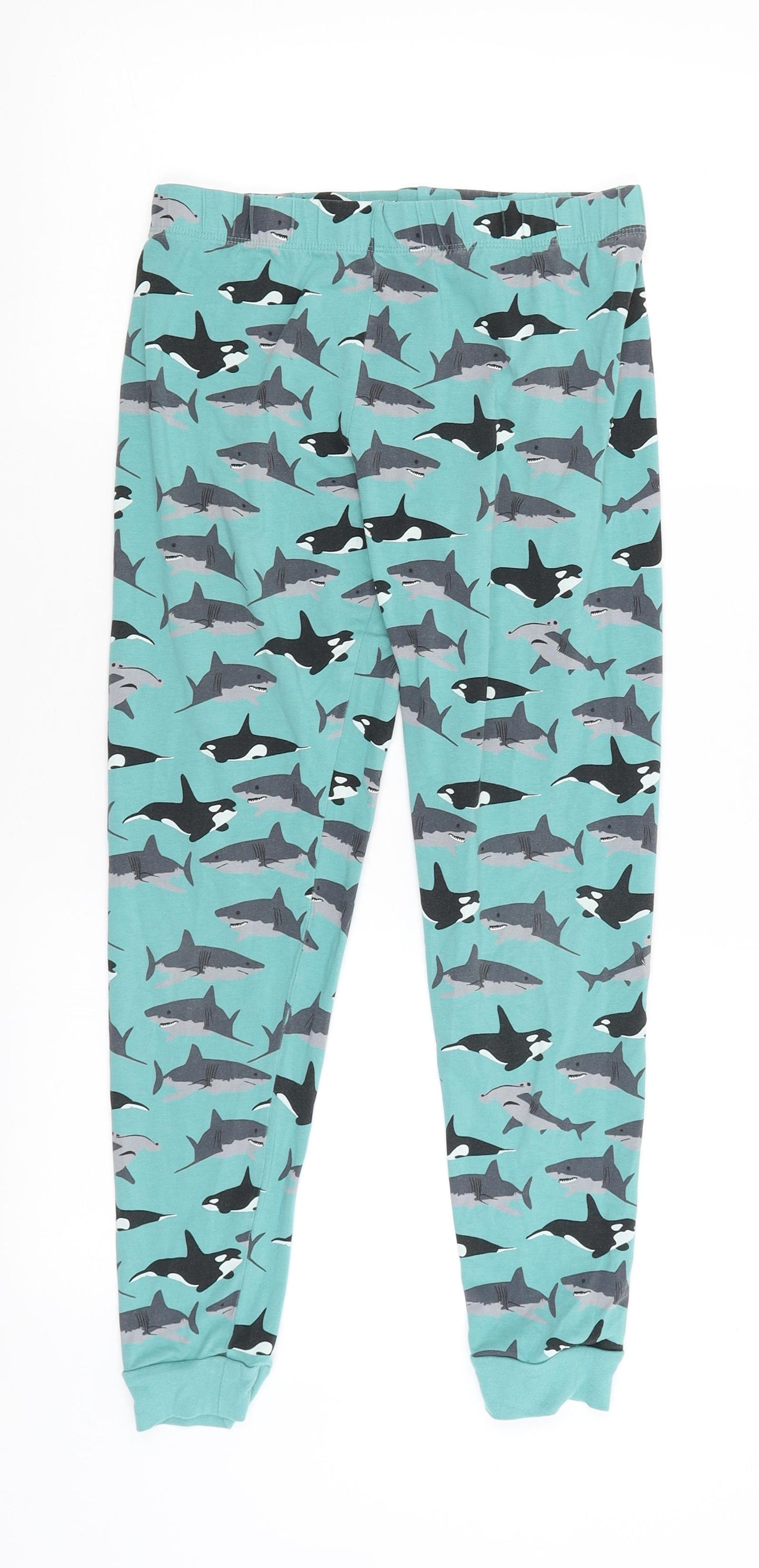 M&S Boys Green   Jogger Trousers Size 10-11 Years - SHARKS