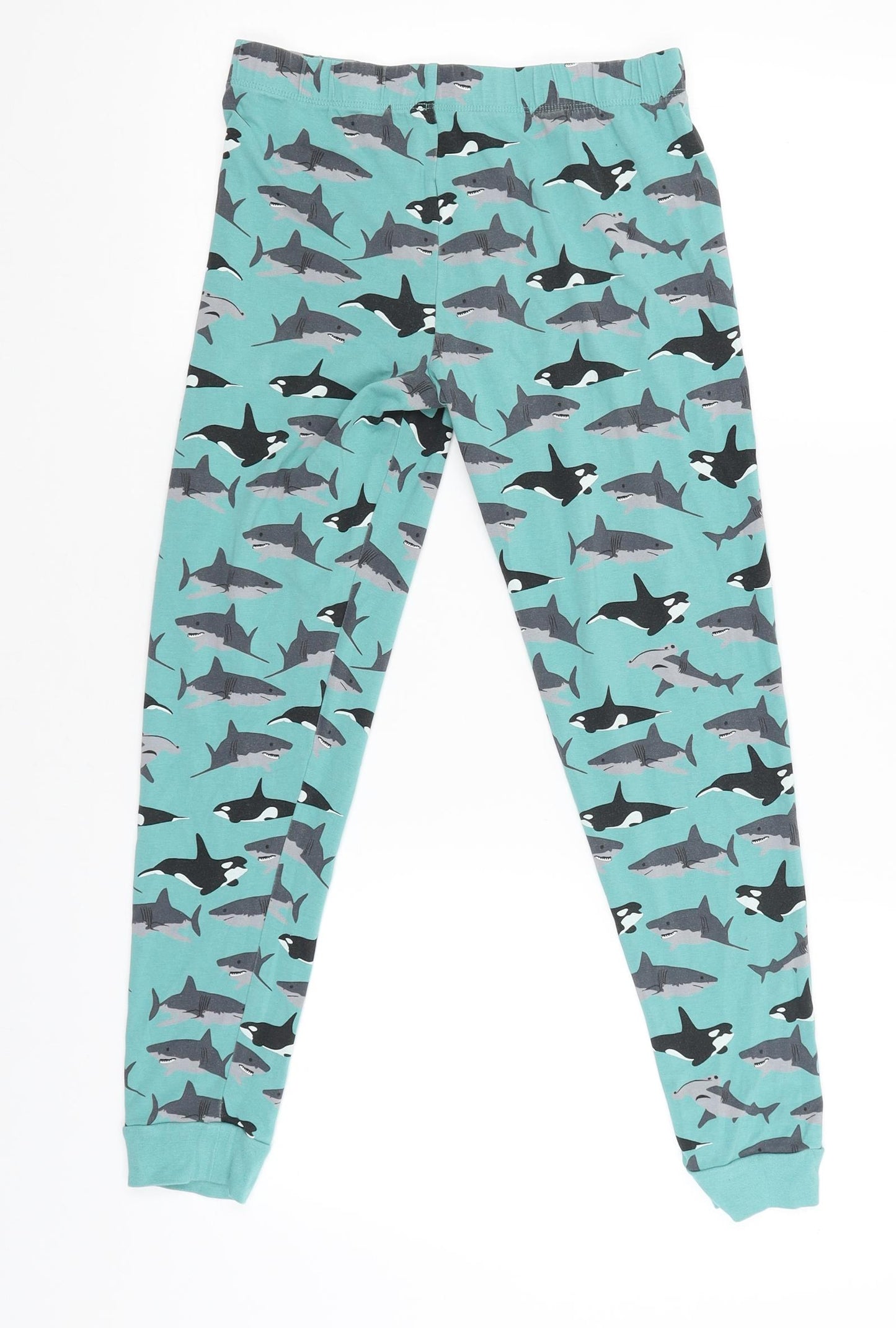M&S Boys Green   Jogger Trousers Size 10-11 Years - SHARKS