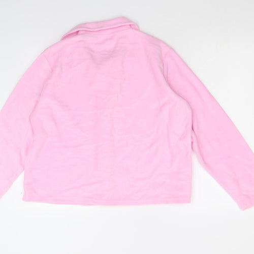 Lady Selena Womens Pink  Fleece Babydoll Pyjama Top Size 16