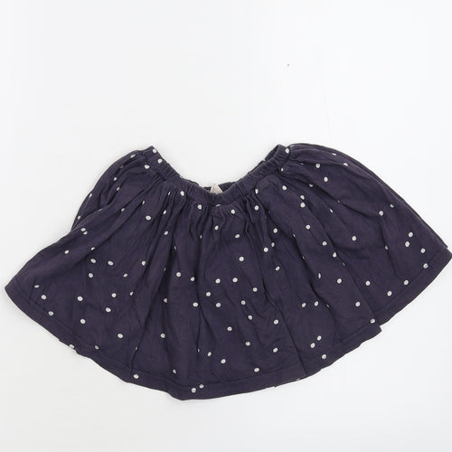 Kid Nature Girls Blue Polka Dot  Mini Skirt Size 3 Years